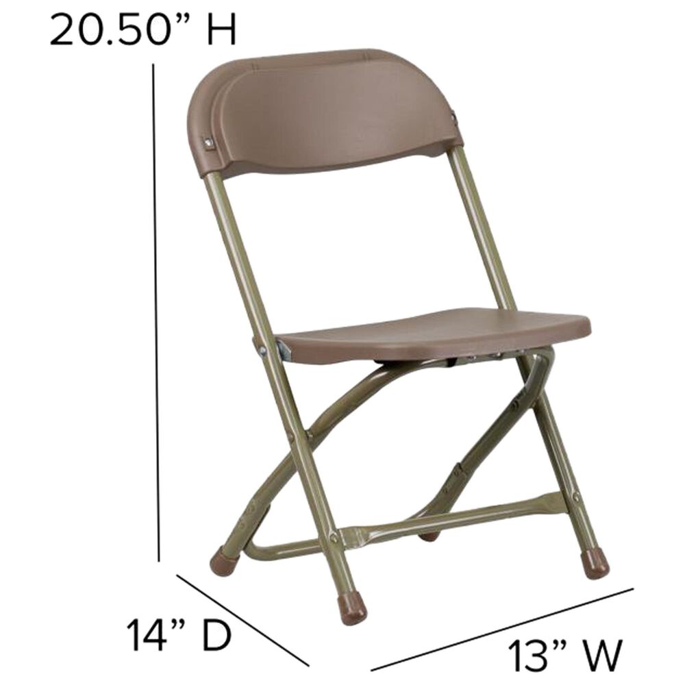 Flash Furniture Timmy Kids Folding Chair in Gold and Brown &#40;Set of 2&#41;, , large