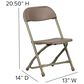 Flash Furniture Timmy Kids Folding Chair in Gold and Brown (Set of 2), , large