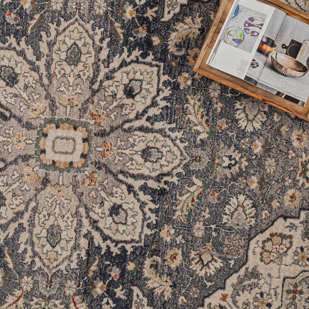 Central Oriental Minerva Corelia 5&#39; x 7&#39;3&quot; Vintage Blue and Storm Area Rug, , large