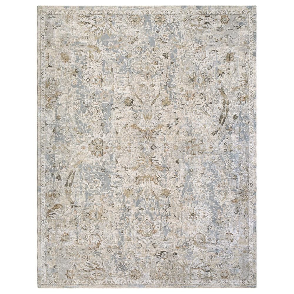 Surya Brunswick Light Gray, Medium Brown, Cream, Mustard, Charcoal and Light Brown 7&#39;10&quot; x 10&#39;2&quot; Area Rug, , large