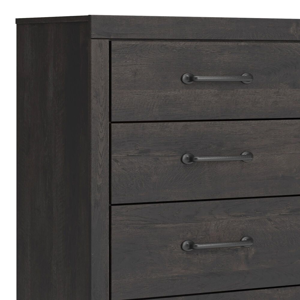 Ashley Hollivern 5-Drawer Chest in Dark Gray, , large