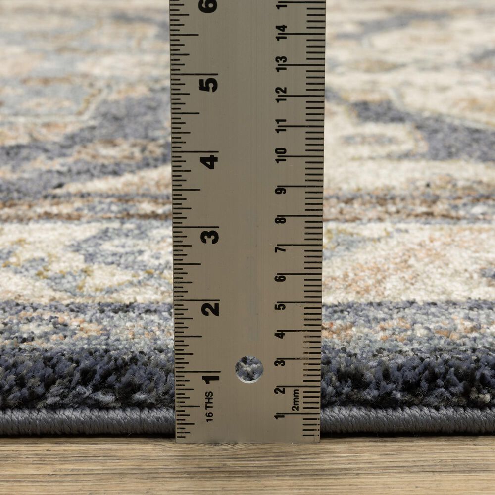 ROW by Oriental Weavers Gemma Oriental Blue and Rust 2'3" x 7' Runner, , large