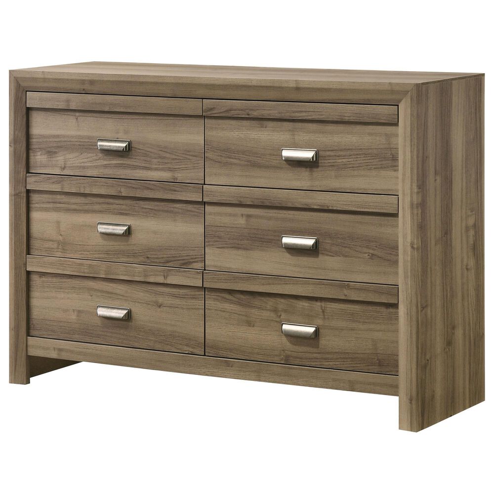 Crown Mark Valor 3-Piece King Bedroom Set in Light Brown, , large