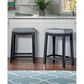 Linon Home Decor Claridge Counter Stool with Light Grey Cushion in Black, , large