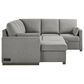 Lifestyle Solutions Edgewood Stationary Convertible Sleeper Sectional in Light Gray, , large