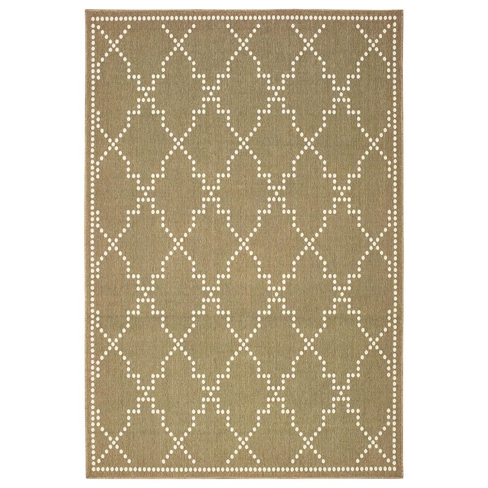 Oriental Weavers Marina 7765Y 6"7" x 9"6" Tan and Ivory Area Rug, , large