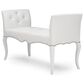 Baxton Studio Kristy Bench in White, , large
