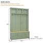 HOMLUX 6-Hook Hall Tree with 2-Drawer in Green, , large