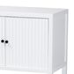 Baxton Studio Aiden 2-Door Accent Storage Cabinet in White and Brass, , large