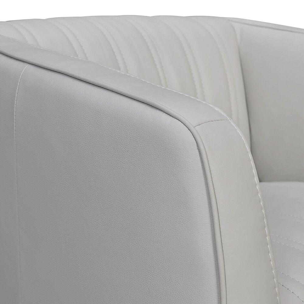 Blue River Aries Swivel Barrel Chair in Dove Gray and Black, , large