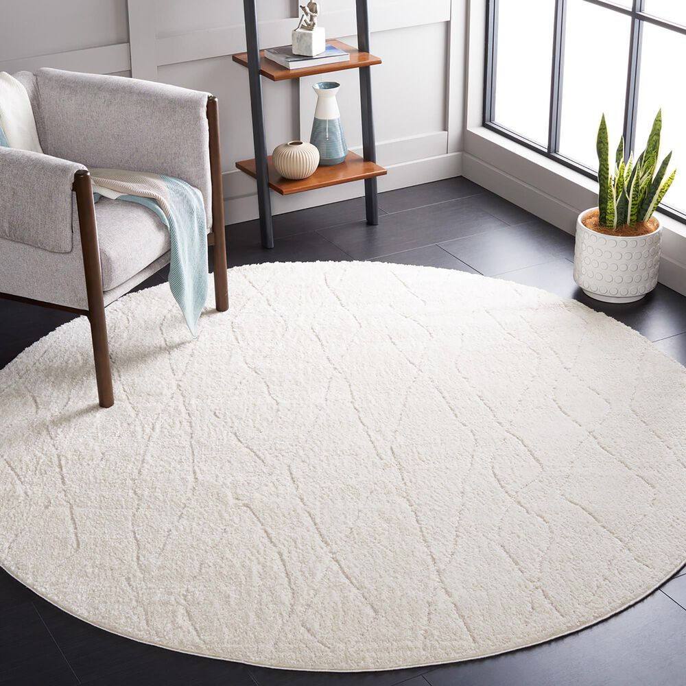 Safavieh Melody Southwestern 6&#39;7&quot; Round Ivory and Beige Area Rug, , large