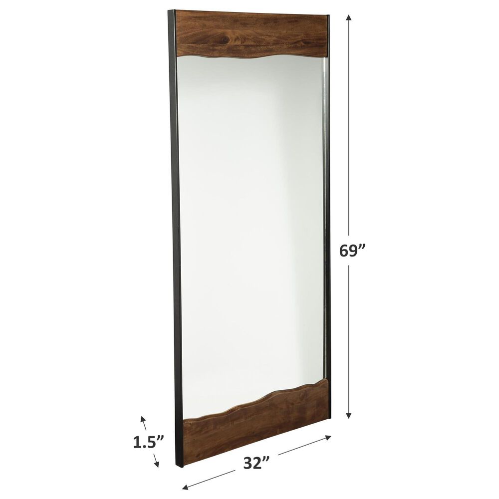 Ashley Panchali Floor Mirror in Brown and Black, , large
