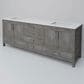 Lexora Home Jacques 80" Double Bathroom Vanity in Distressed Grey with 2 cm White Quartz Top and Rectangular Sinks, , large