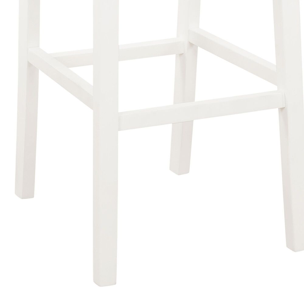 Linon Home Decor Devin Barstool in White (Set of 2), , large