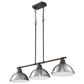 Golden Lighting Duncan 3-Light Pendant with Pewter Shade in Rubbed Bronze, , large