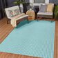 Dalyn Rug Company Hinton 10" x 14" Aqua Indoor/Outdoor Area Rug, , large