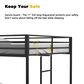 Hearth and Haven Adam Full over Full Bunk Bed in Black, , large