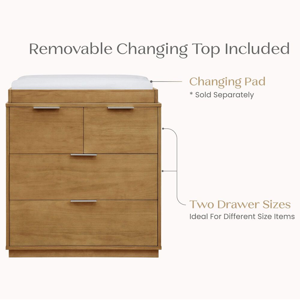 Delta Children Forever 4-Drawer Dresser with Changing Top in Acorn, , large