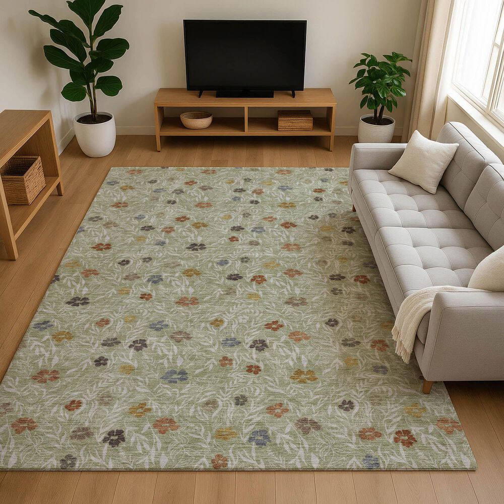 Dalyn Rug Company Soft Essentials Floral Cactus 10' x 14' Indoor/Outdoor Area Rug, , large