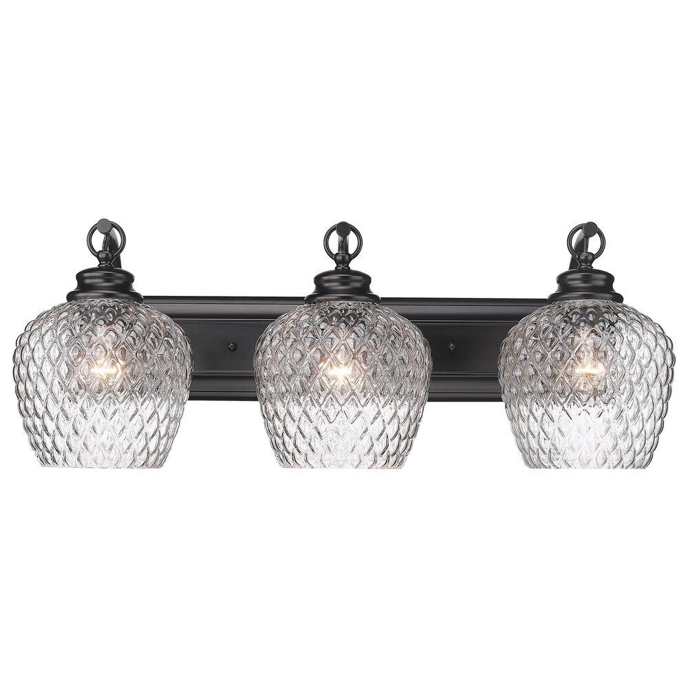 Golden Lighting Adeline 3-Light Vanity Light in Matte Black, , large