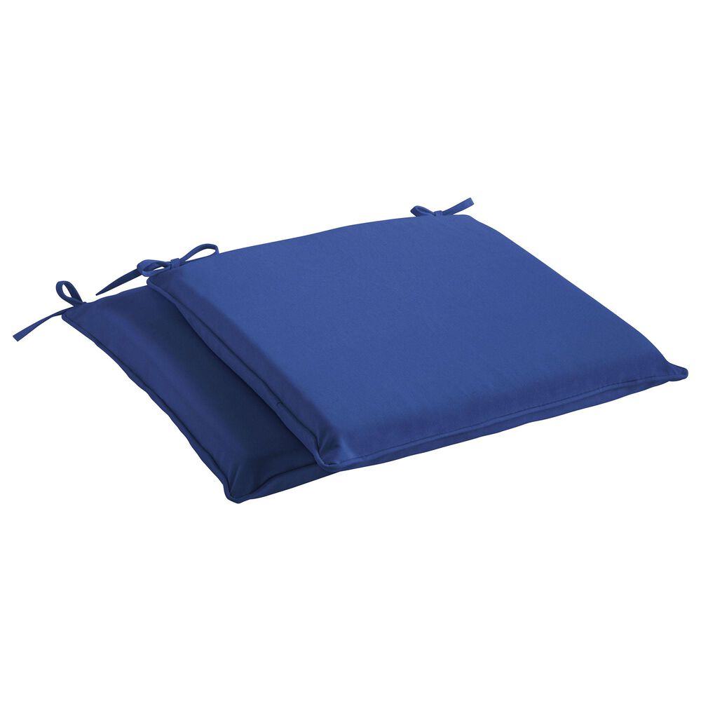 Sorra Home Sunbrella 19" Chair Pad in Canvas True Blue (Set of 2), , large