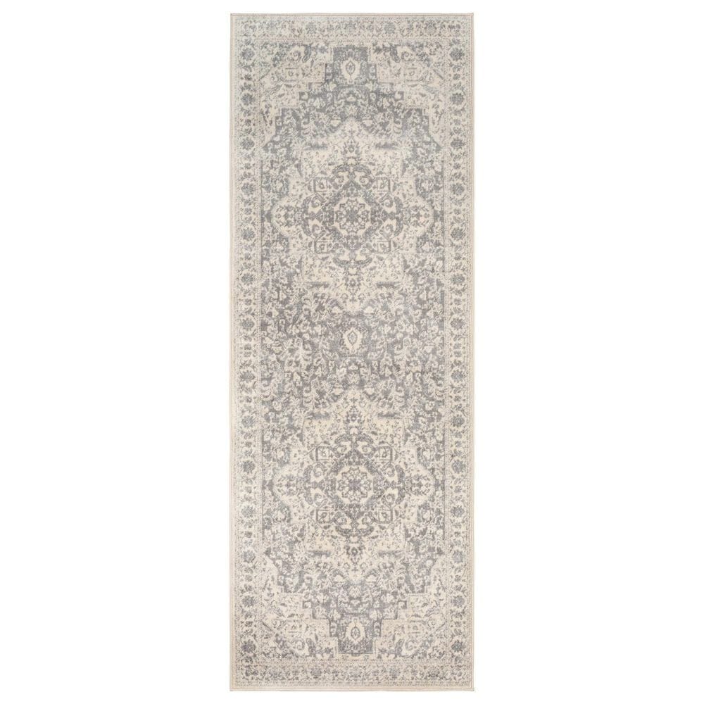Surya Monaco MOC-2315 2'6" x 8' Silver Gray and Cream Runner, , large