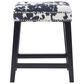 Linon Home Decor Walt Counter Stool with Black Cow Cushion in Black, , large