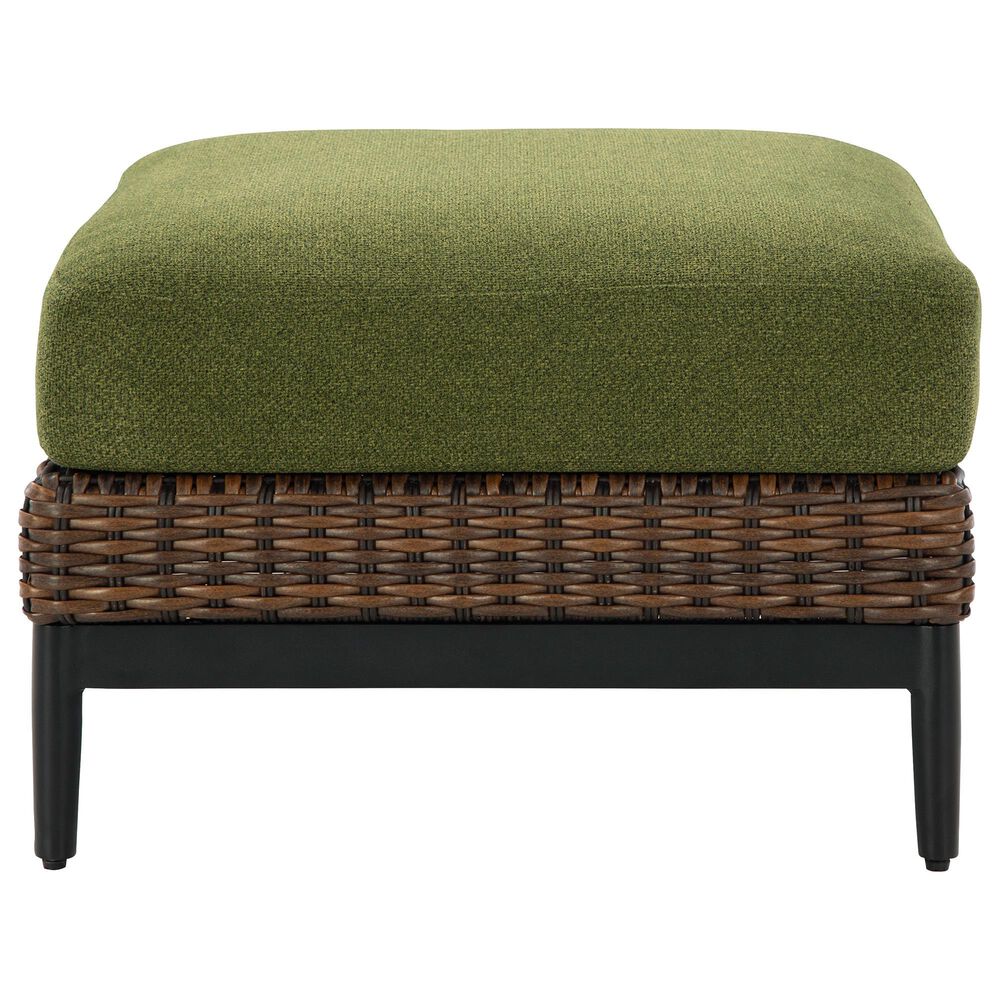 Ashley Horizon Hall Outdoor Ottoman with Cushion in Green, , large