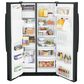 GE Appliances 25.3 Cu. Ft. Side by Side Refrigerator with External Dispenser in Black, , large
