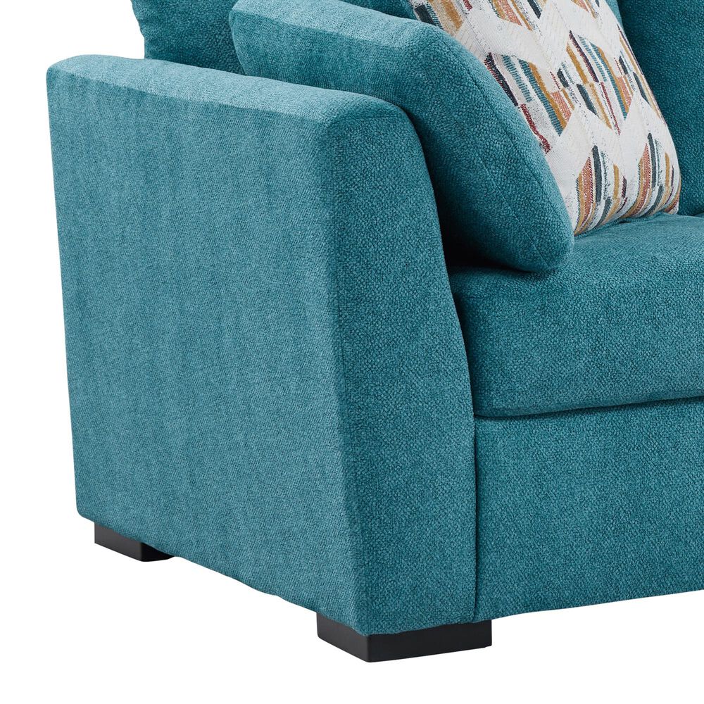 Ashley Keerwick Stationary Queen Sofa Sleeper in Teal, , large