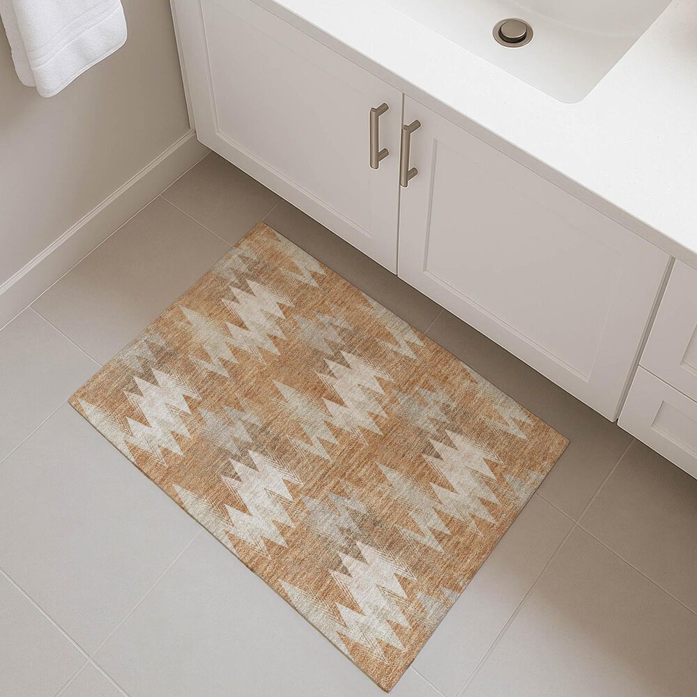 Dalyn Rug Company Soft Essentials Chevron Copper 2'6" x 3'10" Area Rug, , large