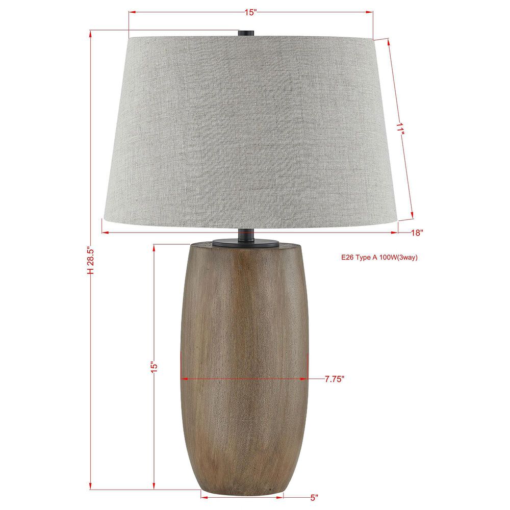 Southern Lighting Conway Table Lamp in Brown, , large