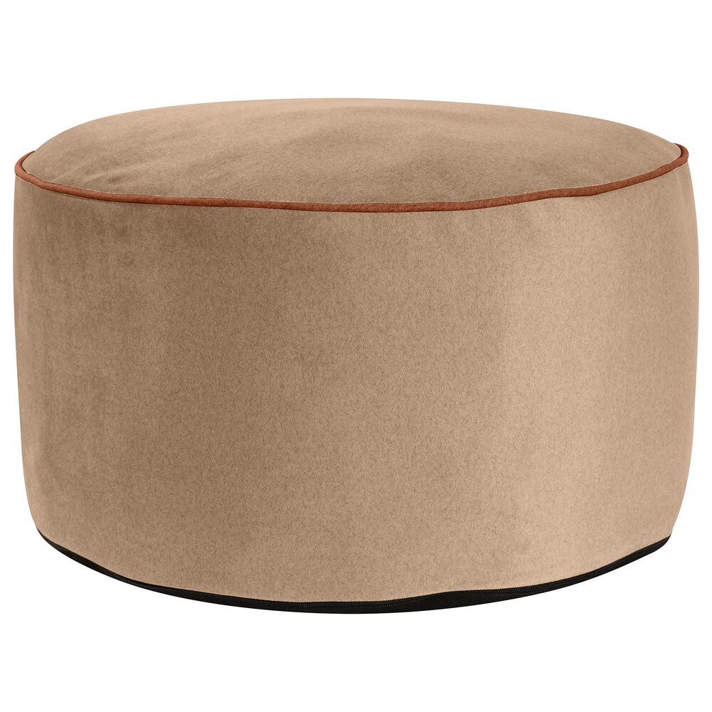 Howard Elliott Qiviut Foot Pouf in Camel, , large