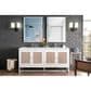 James Martin Vanities Athens 72" Double Bathroom Vanity in Glossy White with 3 cm Ethereal Noctis Quartz Top and Rectangular Sinks, , large