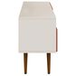 Manhattan Tribeca 53.94" TV Stand in Off White and Terra Pink, , large