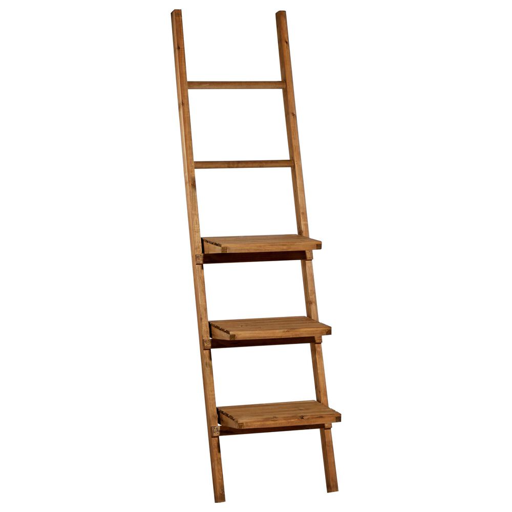 Maple and Jade 18" x 71" Wall Shelf in Natural Brown, , large
