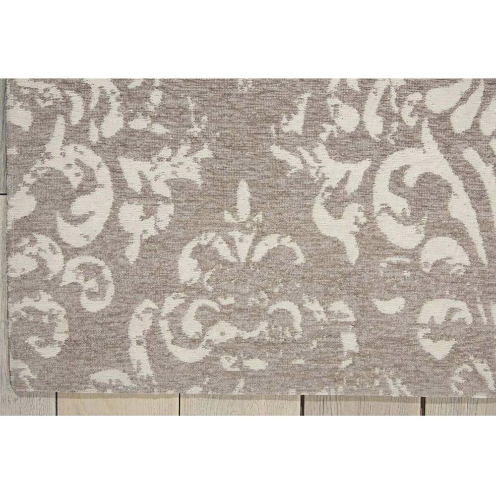 Nourison Damask DAS03 2&#39;3&quot; x 3&#39;9&quot; Ivory and Grey Area Rug, , large