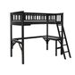 Linden Boulevard Riley Twin Loft Bed with Desk in Black, , large