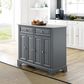 Crosley Furniture Avery Kitchen Cart in Grey, , large