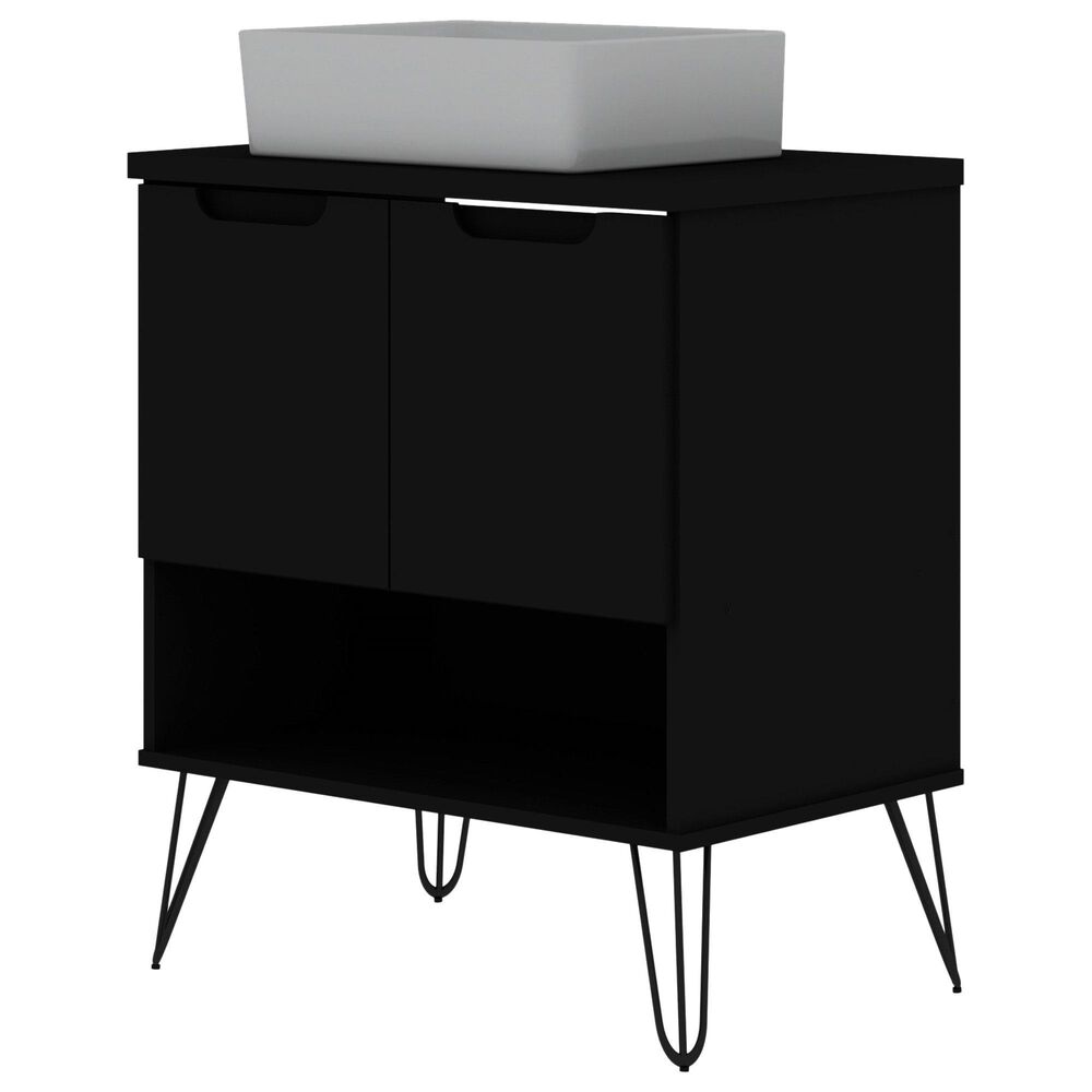 Dayton Rockefeller 26.38" Bathroom Vanity Sink 2.0 in Black, , large