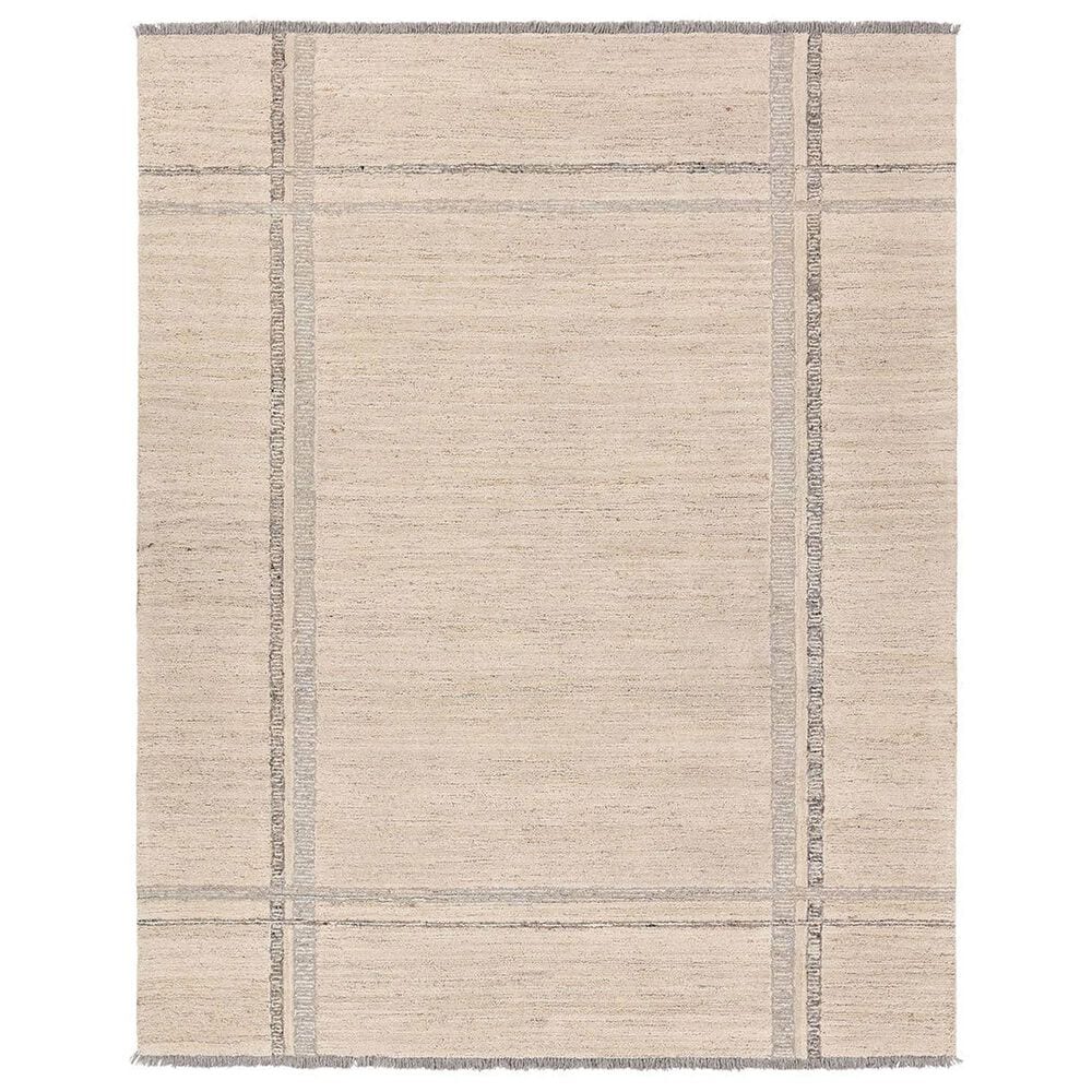Jaipur Hadi Bilal 8" x 10" Pumice Stone, Humus, Frozen Dew, Fog and Almond Milk Area Rug, , large