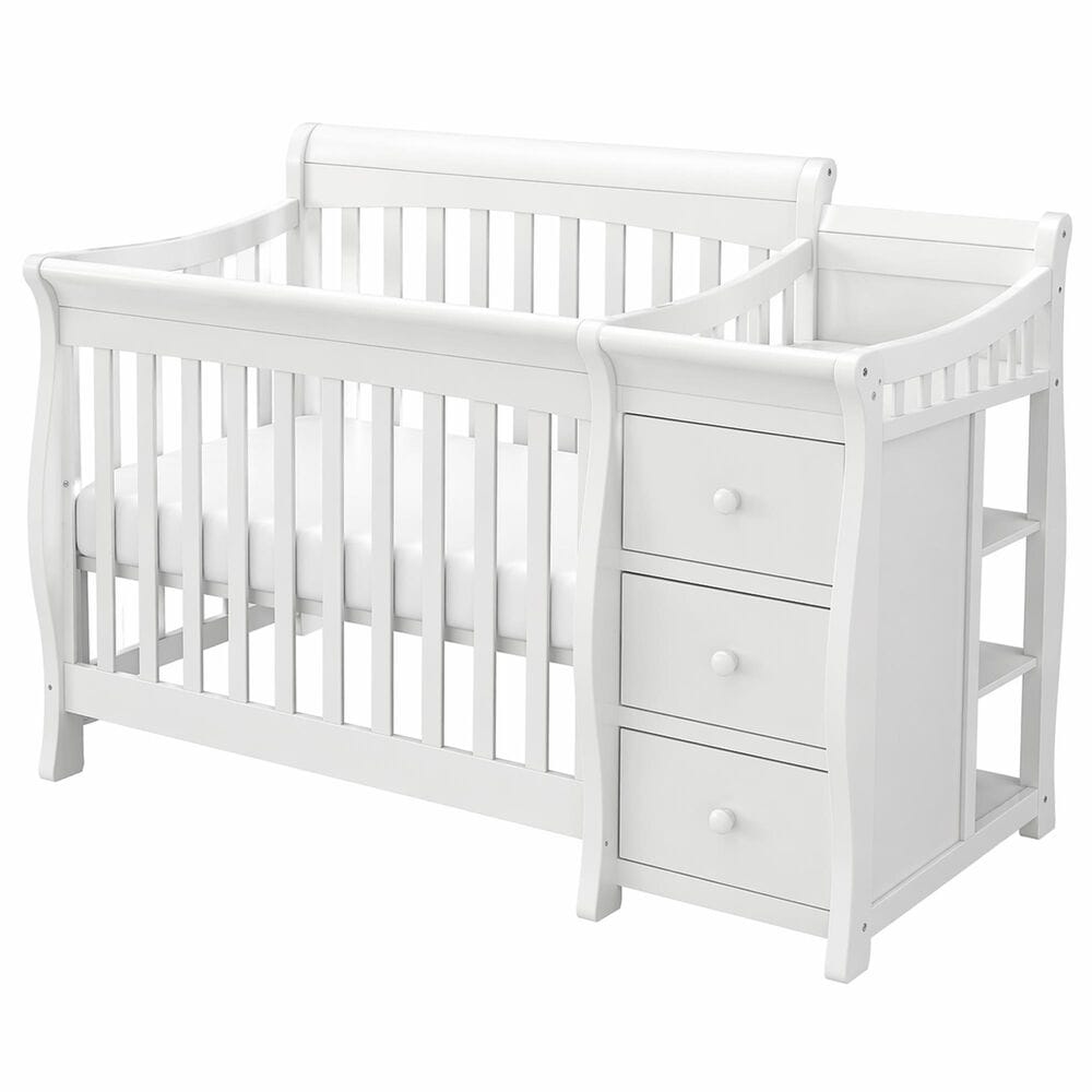 Sorelle Furniture Princeton Elite 4- In- 1 Convertible Crib and Changer in White, , large