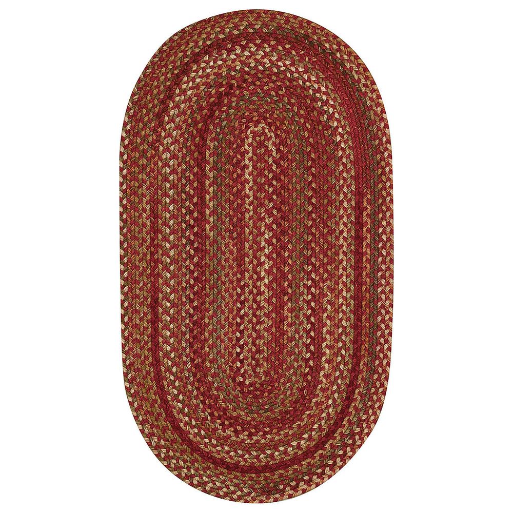 Capel Homecoming 0048-500 5" x 8" Oval Rosewood Red Area Rug, , large