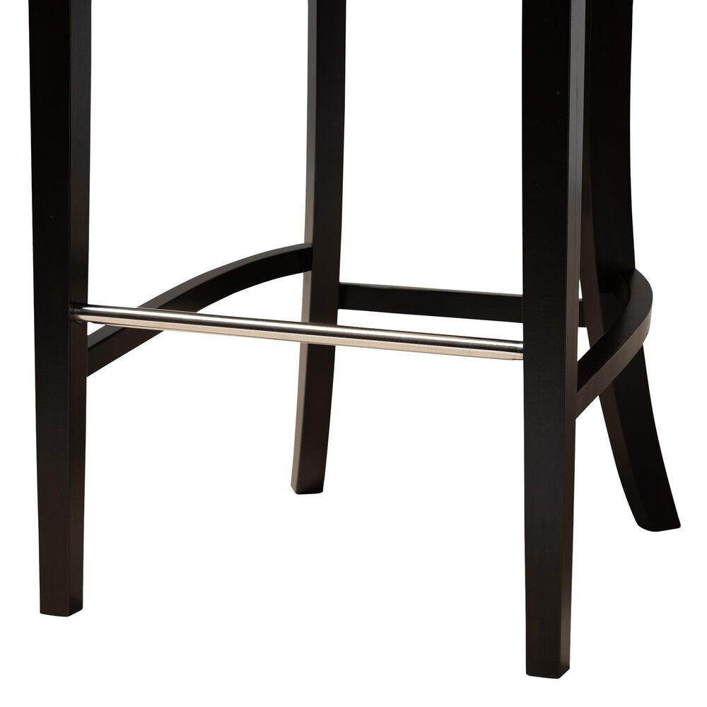 Baxton Studio Chloe Bar Stool in Dark Brown (Set of 2), , large