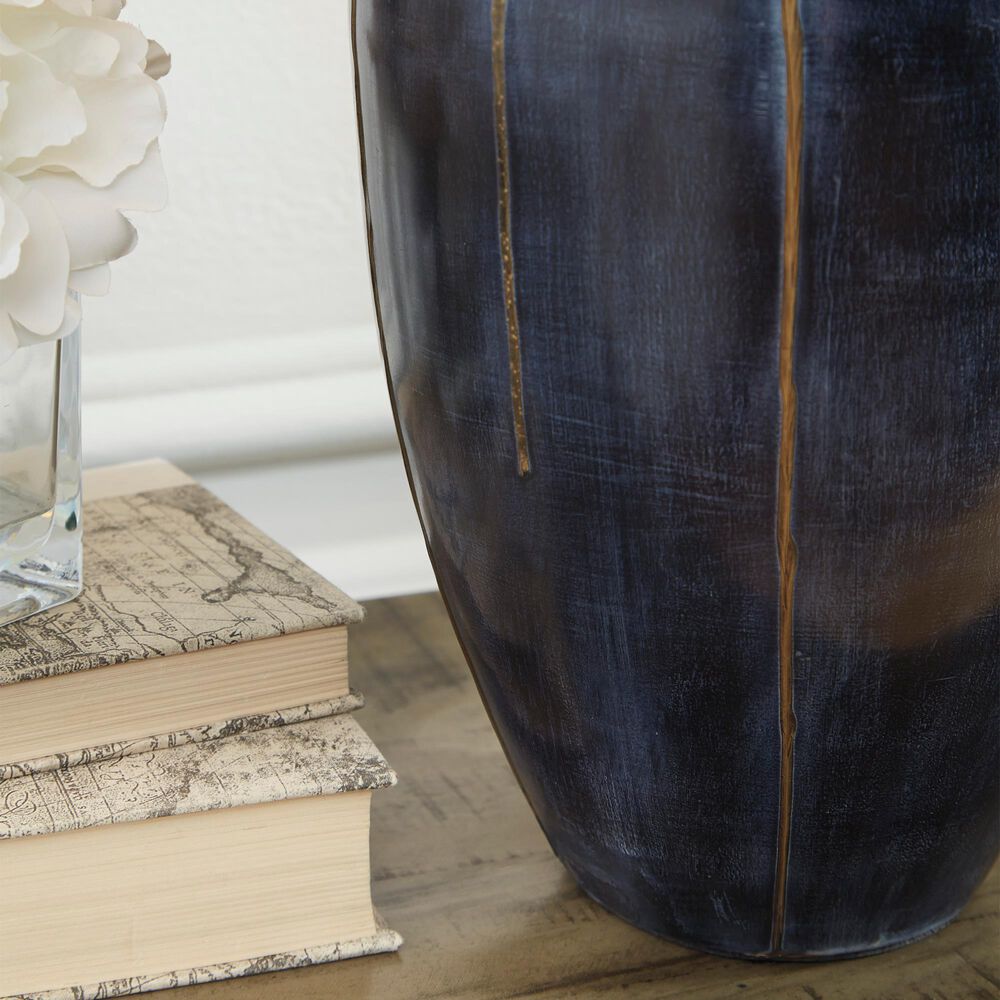 Ashley Evania Table Lamp in Indigo and Gold, , large