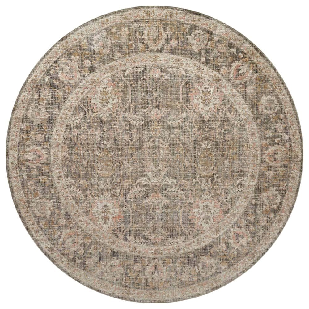 Chris Loves Julia x Loloi Rosemarie 3"2" Round Sage and Blush Area Rug, , large