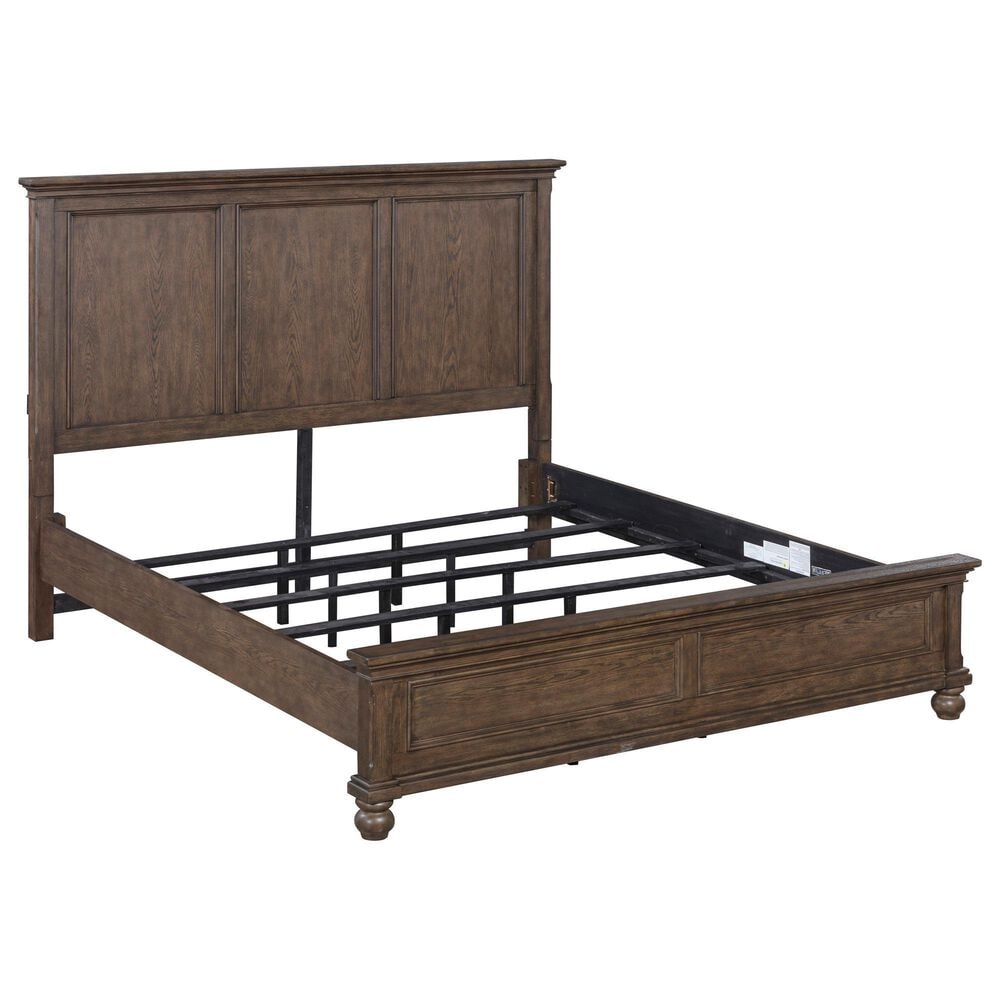 Riva Ridge Oxford Queen Panel Bed in Cocoa with USB Ports, , large