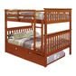 Forest Grove Full over Full Mission Bunk Bed with Trundle in Light Espresso, , large
