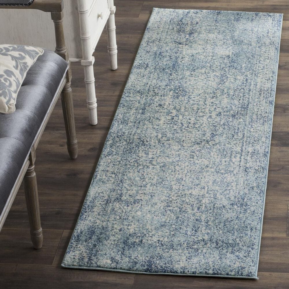 Safavieh Evoke EVK256C 2"2" x 5" Blue and Ivory Runner, , large
