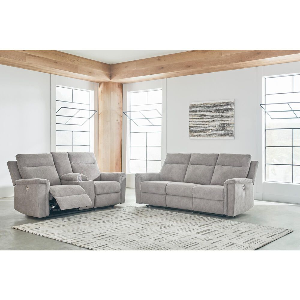 Ashley Barnsana Power Reclining Sofa in Ash, , large